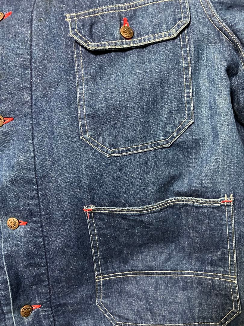 ビッグマック　70s ブランケットデニムカバーオール　ビッグサイズ　100%綿