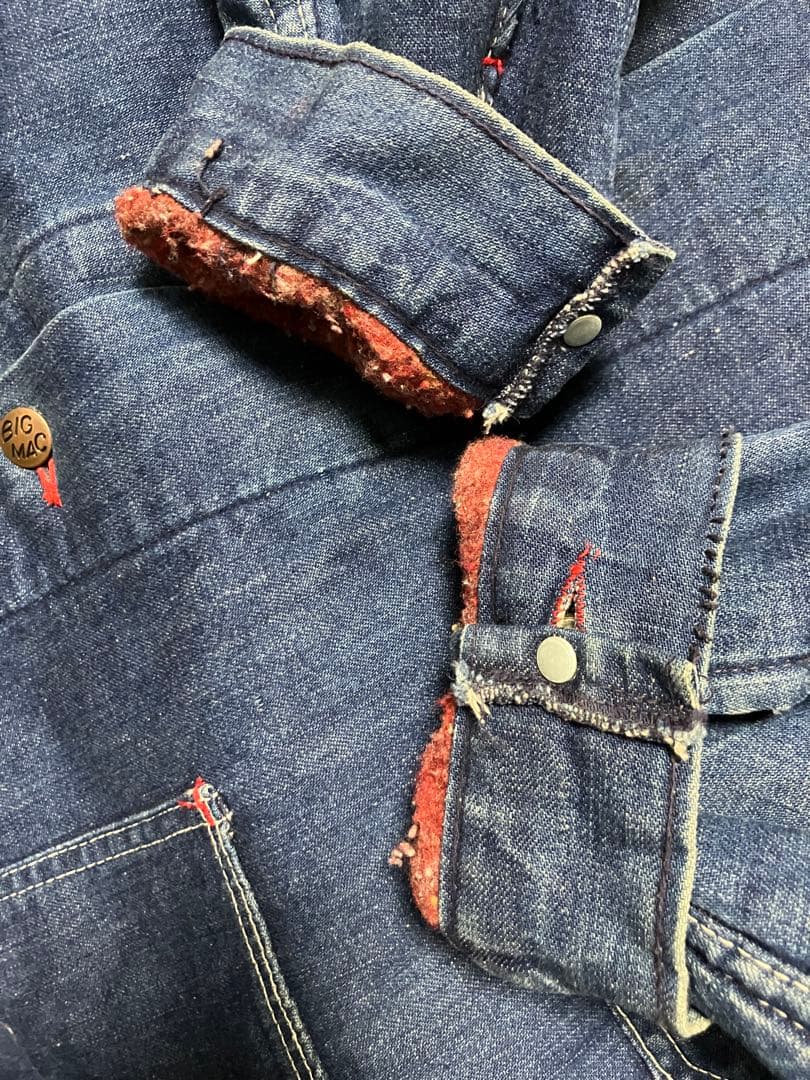 ビッグマック　70s ブランケットデニムカバーオール　ビッグサイズ　100%綿