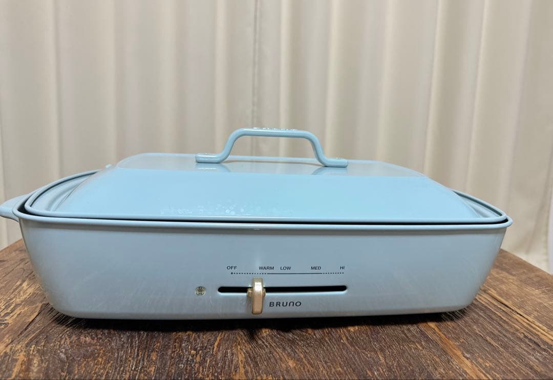 BRUNO ホットプレート グランデ ブルーグレー グリルプレート付き