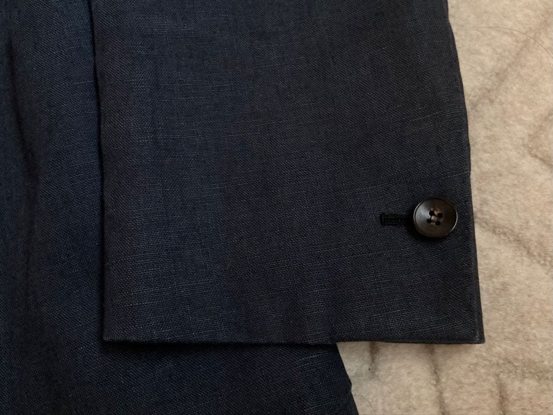 アルフォンソシリカ テーラードジャケット 44 ネイビー 麻