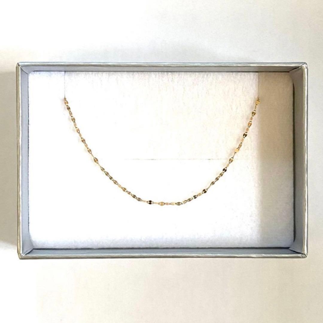 K18 ペタルチェーンネックレス