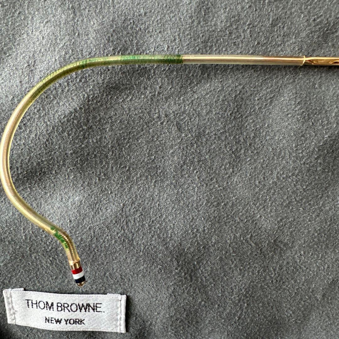 THOM BROWNE チタンサイドシールドゴールドサングラス