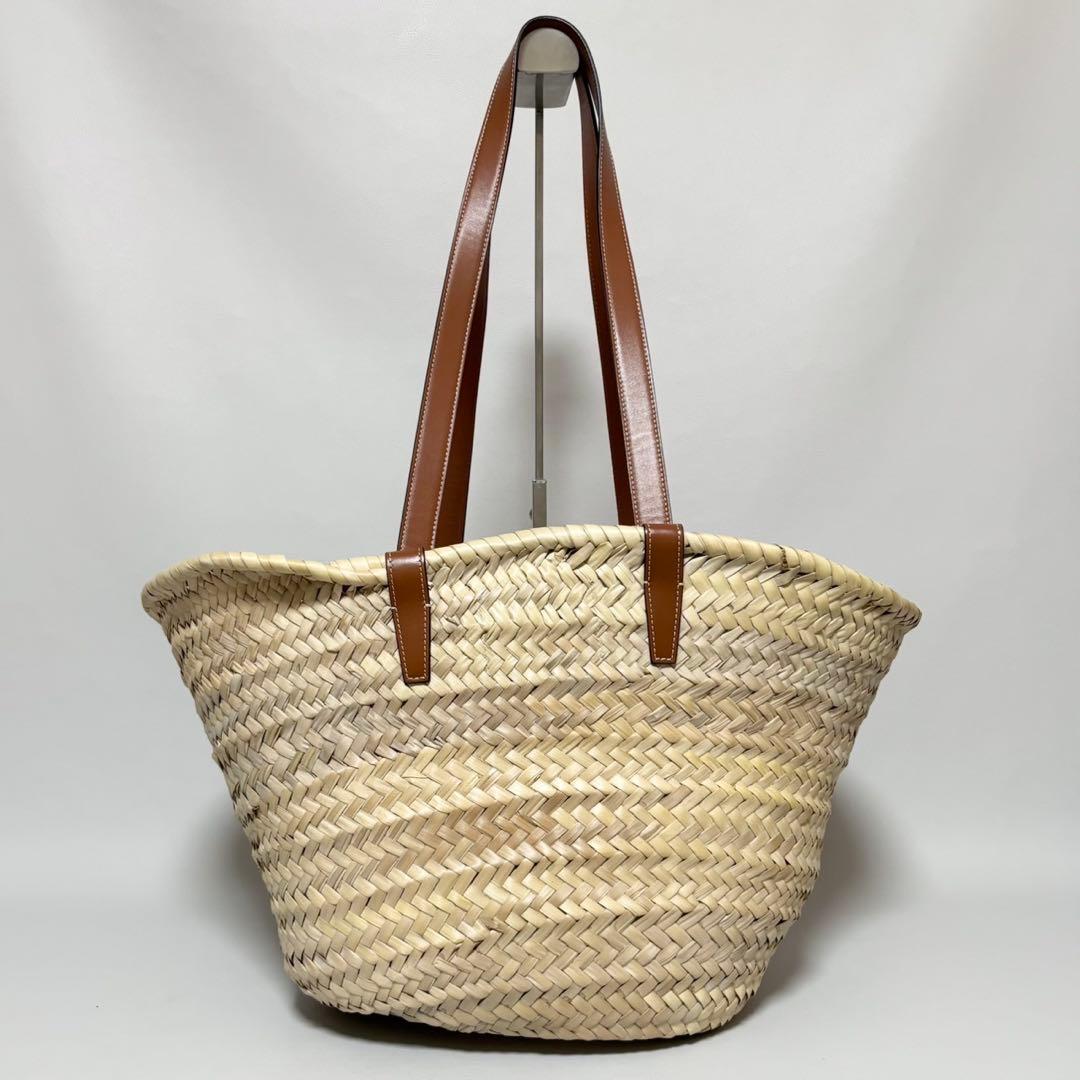 CELINE / トリオンフ クラシックパニエ ミディアム タン かごバッグ