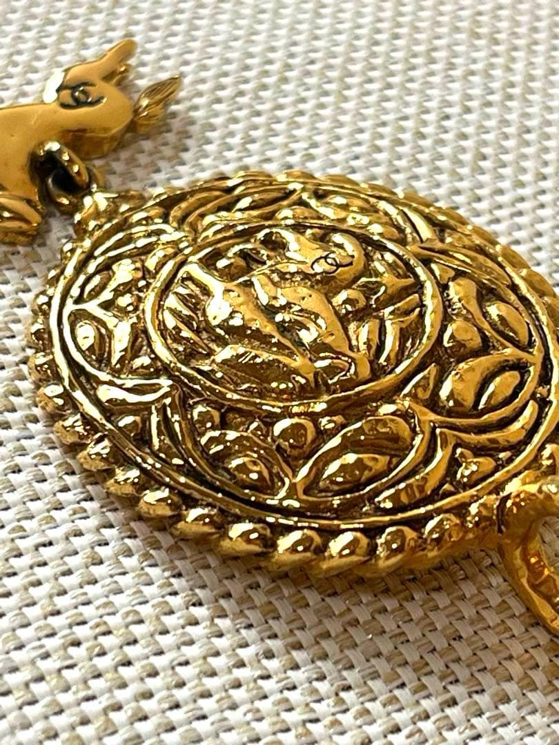 【希少・美品】CHANEL シャネル ヴィンテージ ネックレス ゴールド　馬