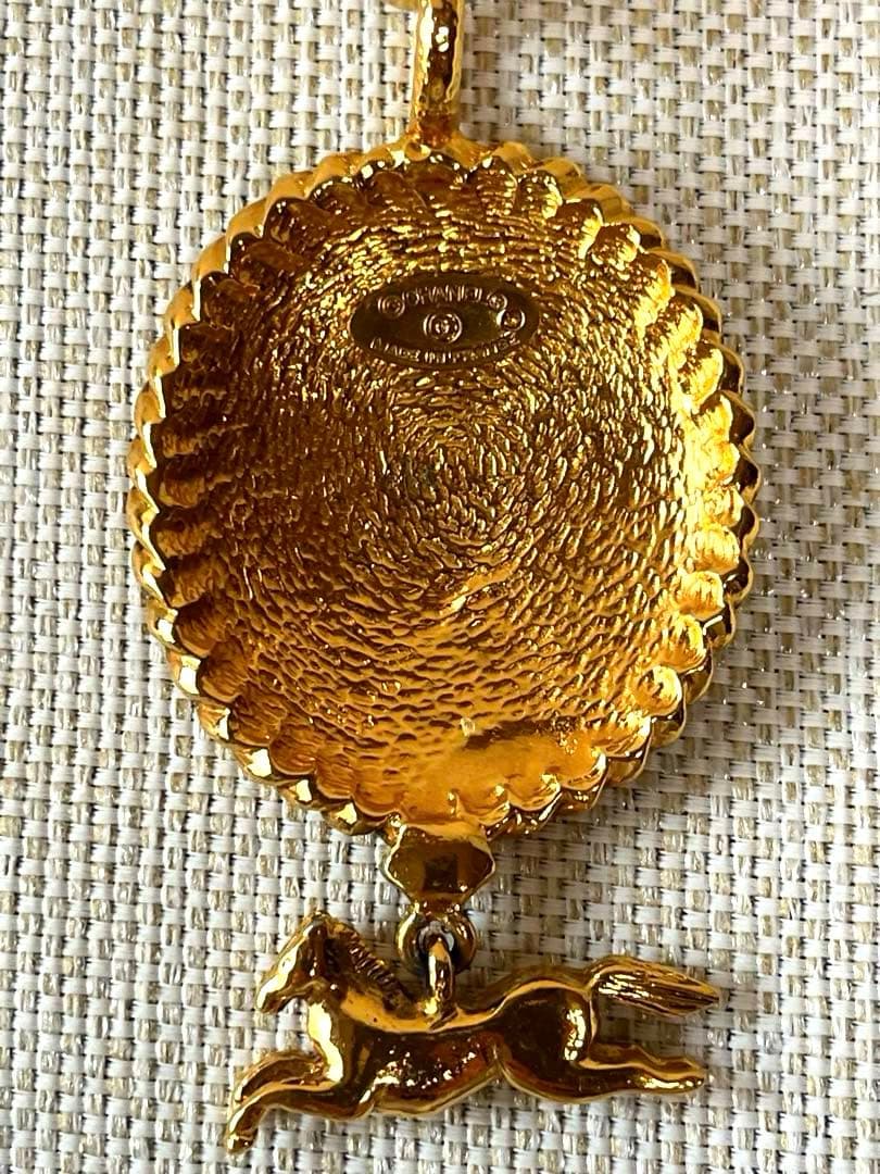 【希少・美品】CHANEL シャネル ヴィンテージ ネックレス ゴールド　馬