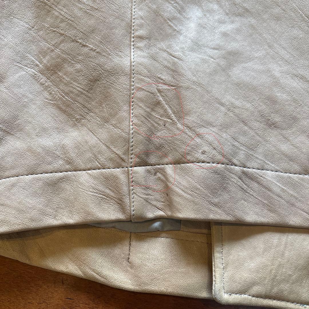 Rick owens リックオウエンス レザージャケット ベージュライダース　s