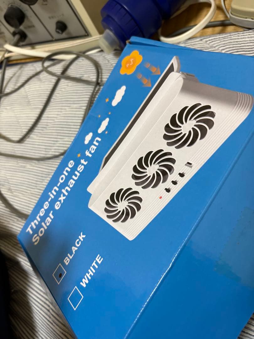 3-in-1 ソーラー排気ファン ホワイトポンさん専用