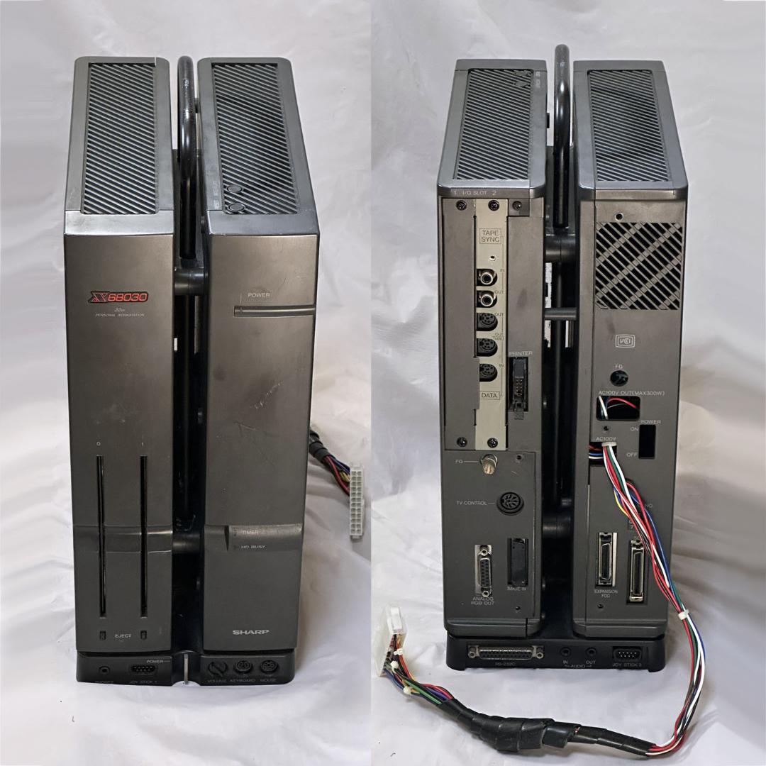 X68030セット（8M増設メモリ、ディスプレイ、キーボード、マウス、説明書他）