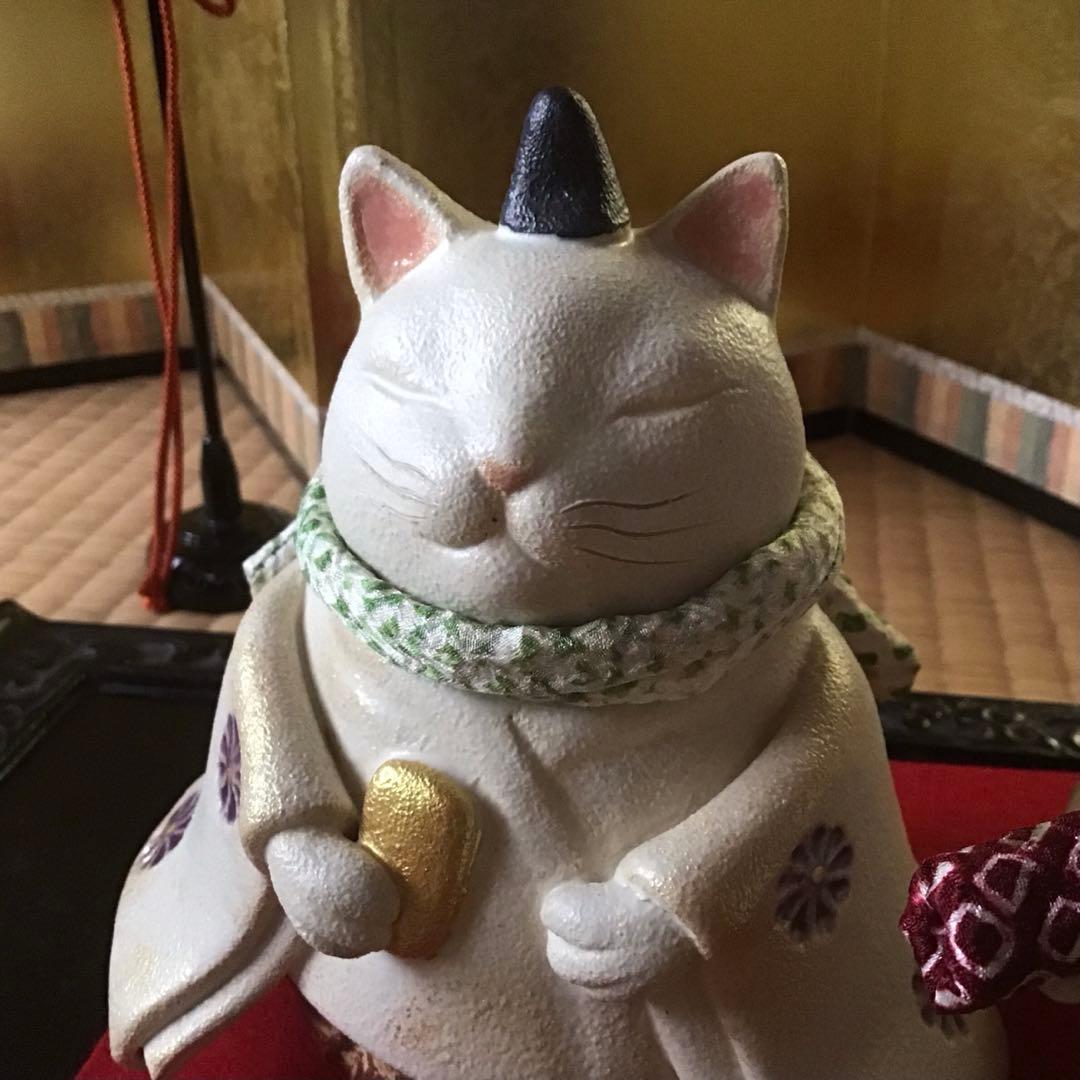 猫のお雛様【大】＋3匹官女╰(*´︶`*)╯♡