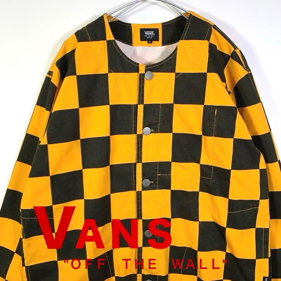 バンズ　ＶＡＮＳ　チェッカー　ジャケット　ノーカラー　ジャケット