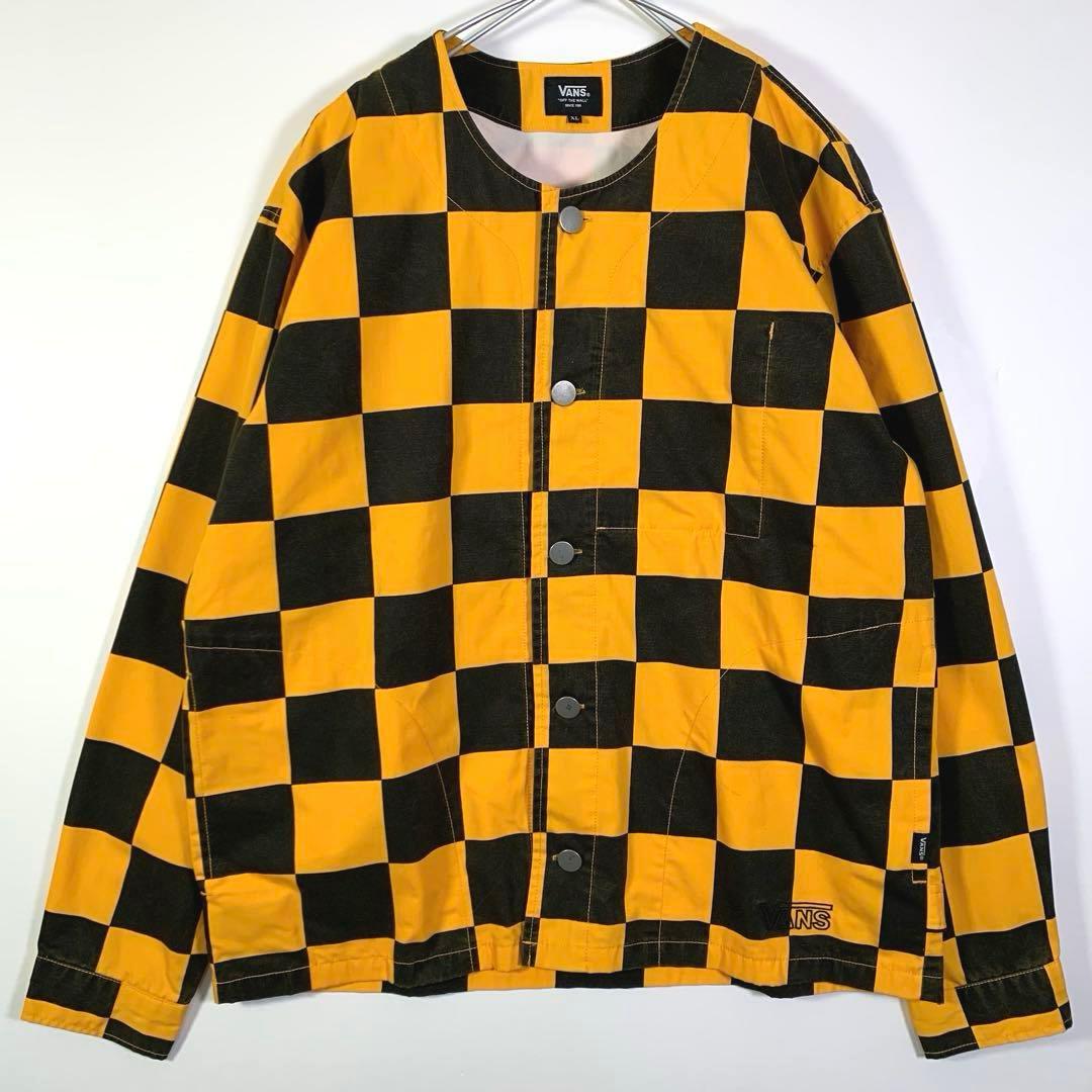 バンズ　ＶＡＮＳ　チェッカー　ジャケット　ノーカラー　ジャケット