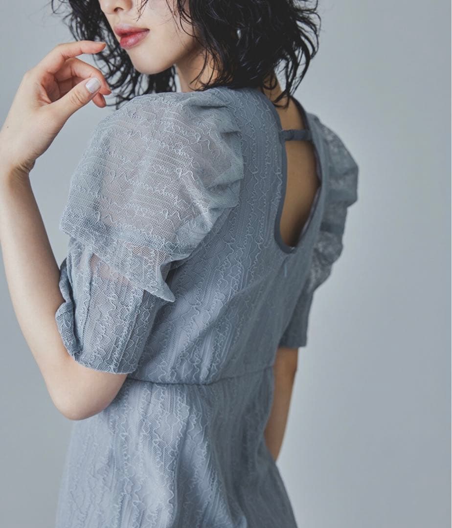 【美品】niana ANDRESD　アンドレスド レタリングレースドレス　結婚式