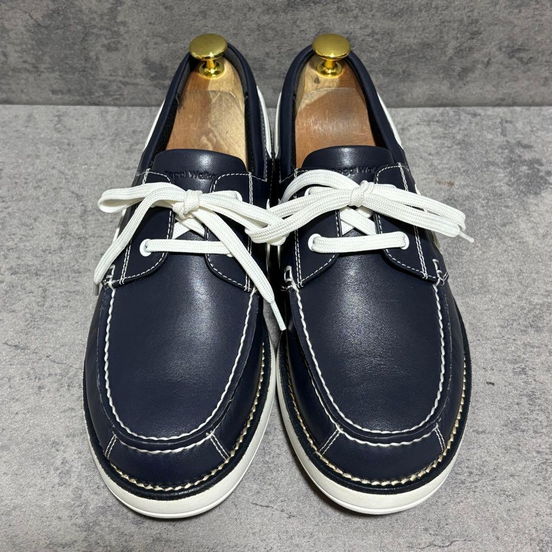 新品未使用　リーガルウォーカー　デッキシューズ　本革　ネイビー　2099