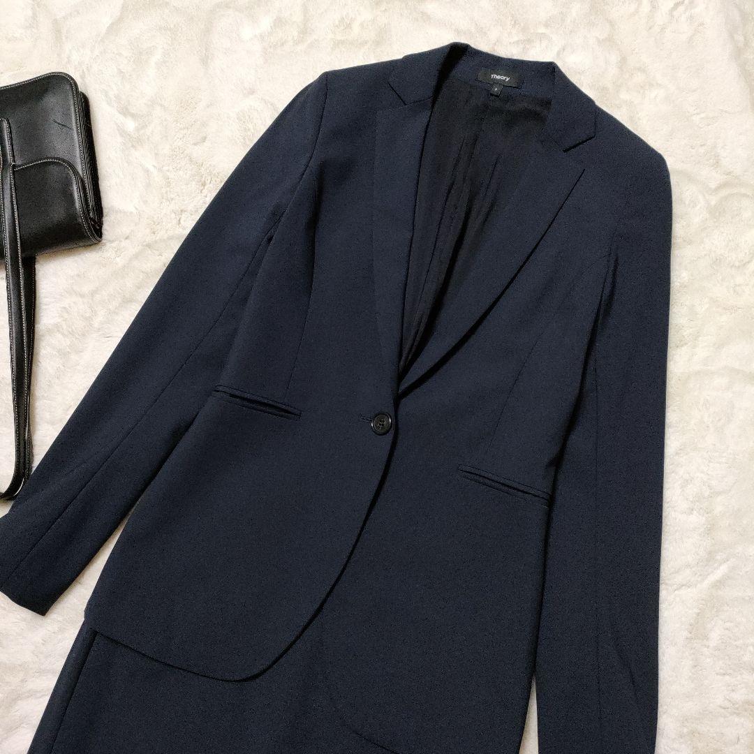 新品同様　セオリー　Theory　スーツ　セットアップ　ストレッチ　ネイビー　0