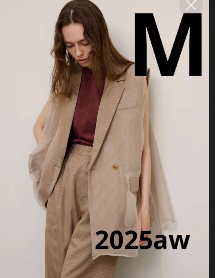 トップス AMERI MEDI SHEER DOCKING LADY LIKE VEST