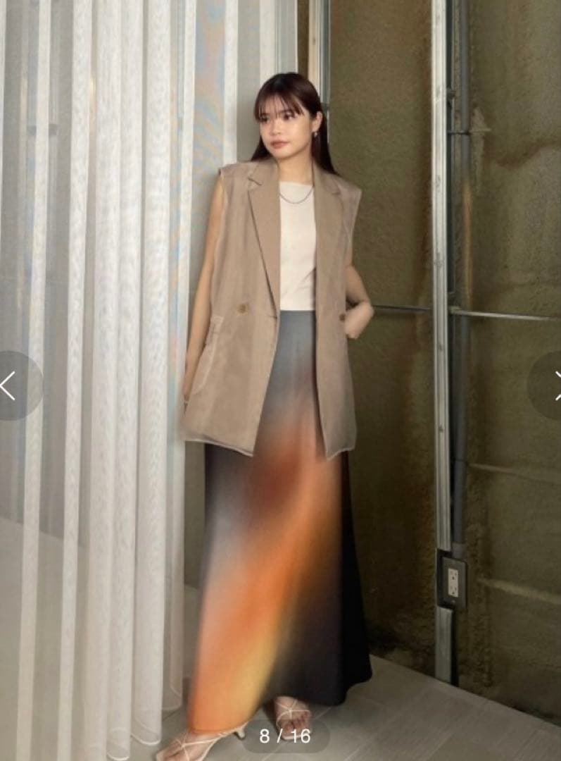 トップス AMERI MEDI SHEER DOCKING LADY LIKE VEST