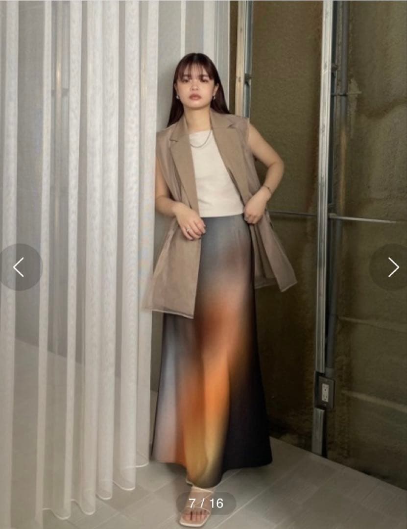 トップス AMERI MEDI SHEER DOCKING LADY LIKE VEST