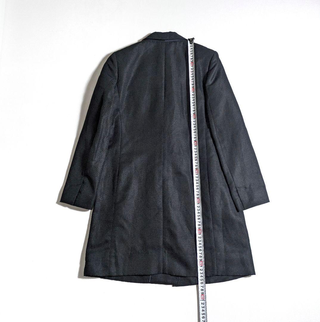マカフィー／日本製 シルクリネン ロング丈テーラードジャケット オケージョン 黒