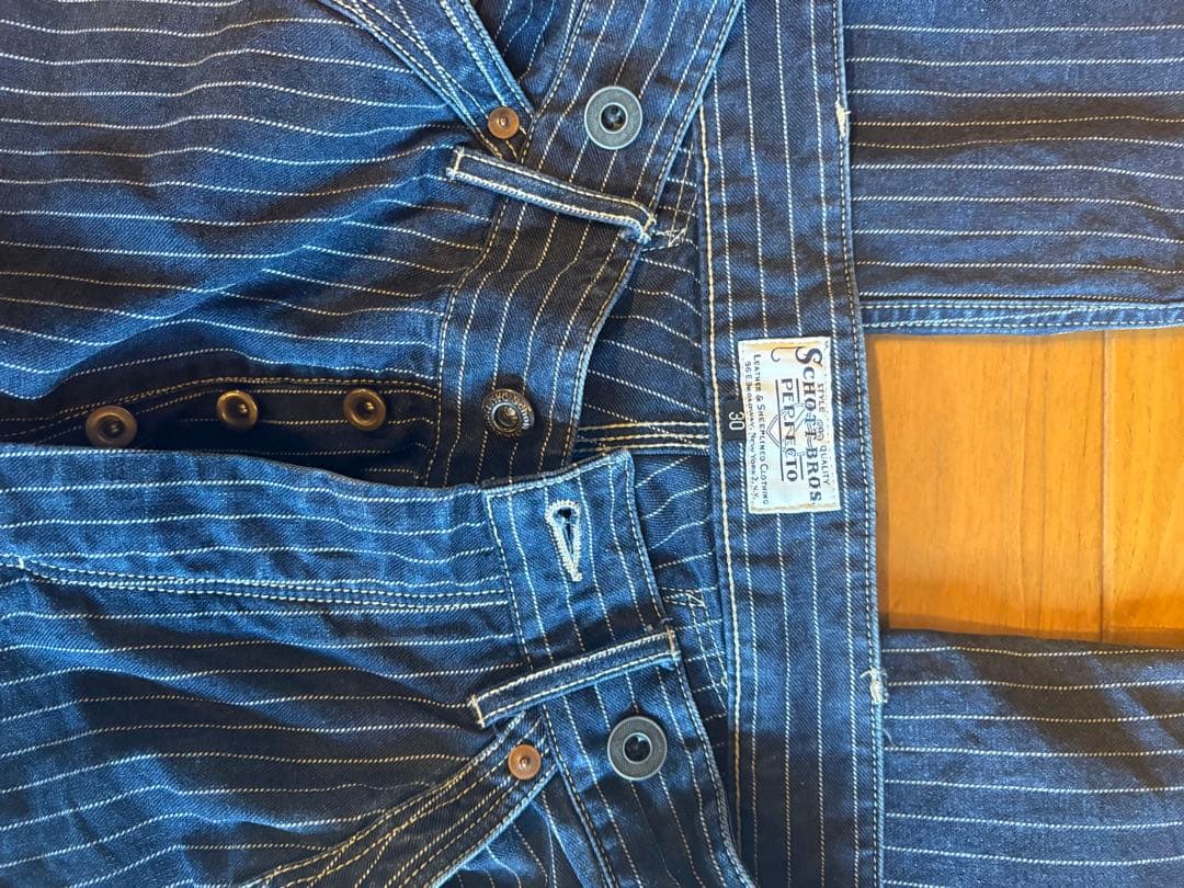 Schott ヒッコリーデニム30サイズ ネイビー