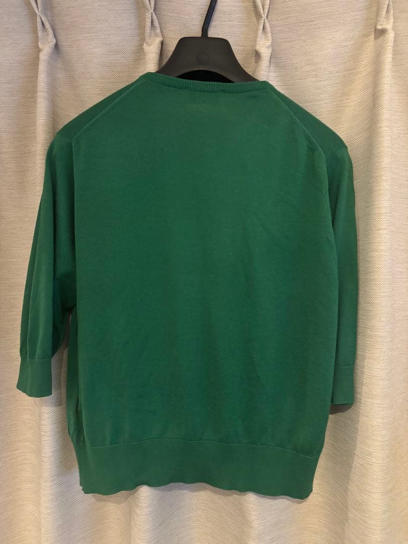 ジョンスメドレー 半袖ニットアンサンプル グリーン 海島綿　イギリス製　極美品