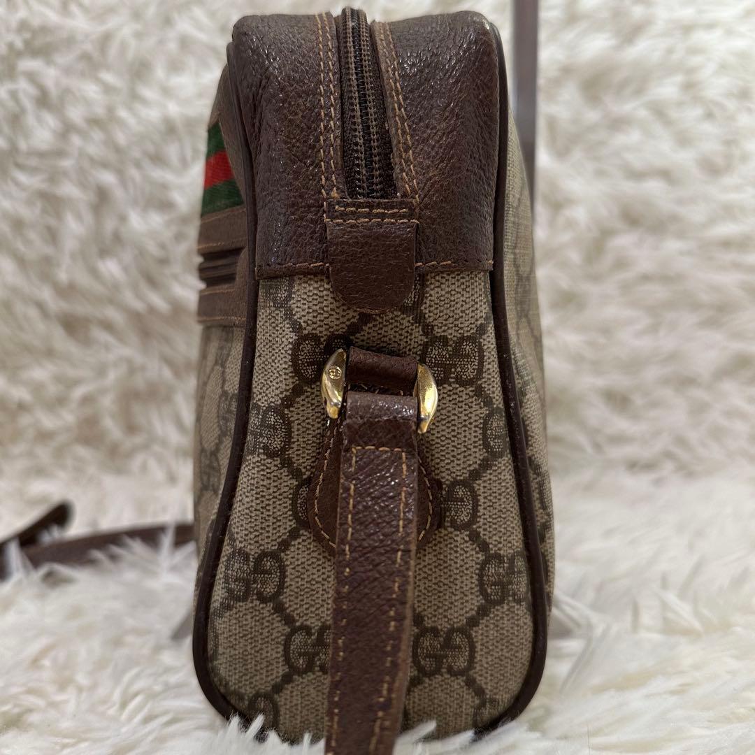 値下げ オールドグッチ GG 総柄 レザー ショルダーバッグ シェリーライン