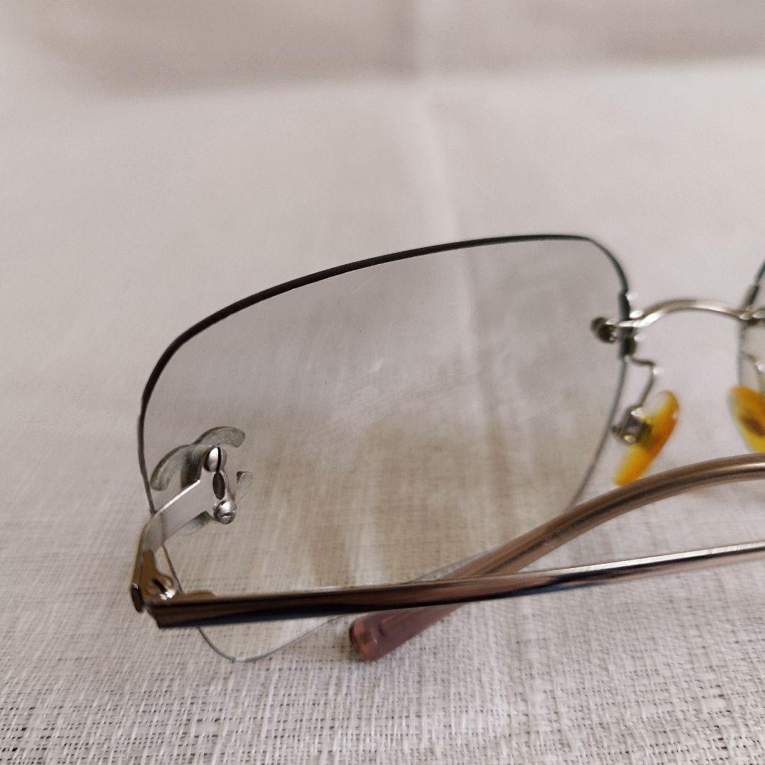 シャネル　サングラス　4017-D　ツーポイント　リムレス　ココマーク　ビジュー