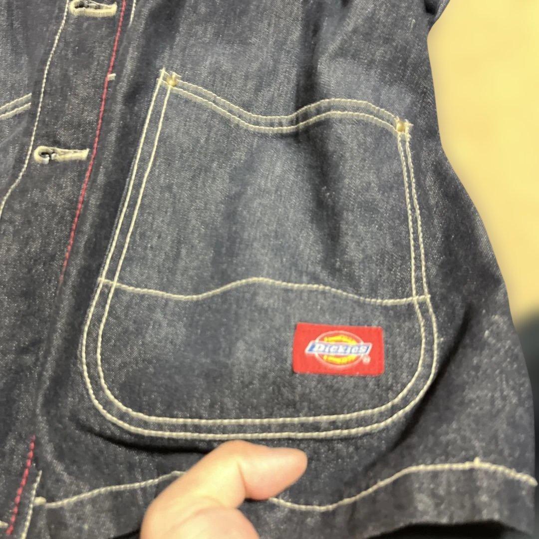 デニム カバーオール　ディッキーズ　フェード加工