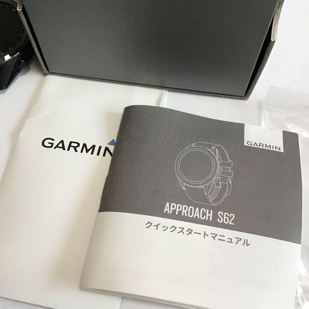 ★美品★Garmin Approach S62 GPSゴルフウォッチ白ベルト付き