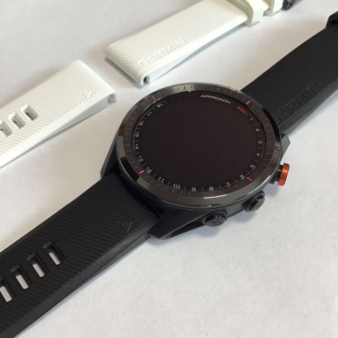 ★美品★Garmin Approach S62 GPSゴルフウォッチ白ベルト付き