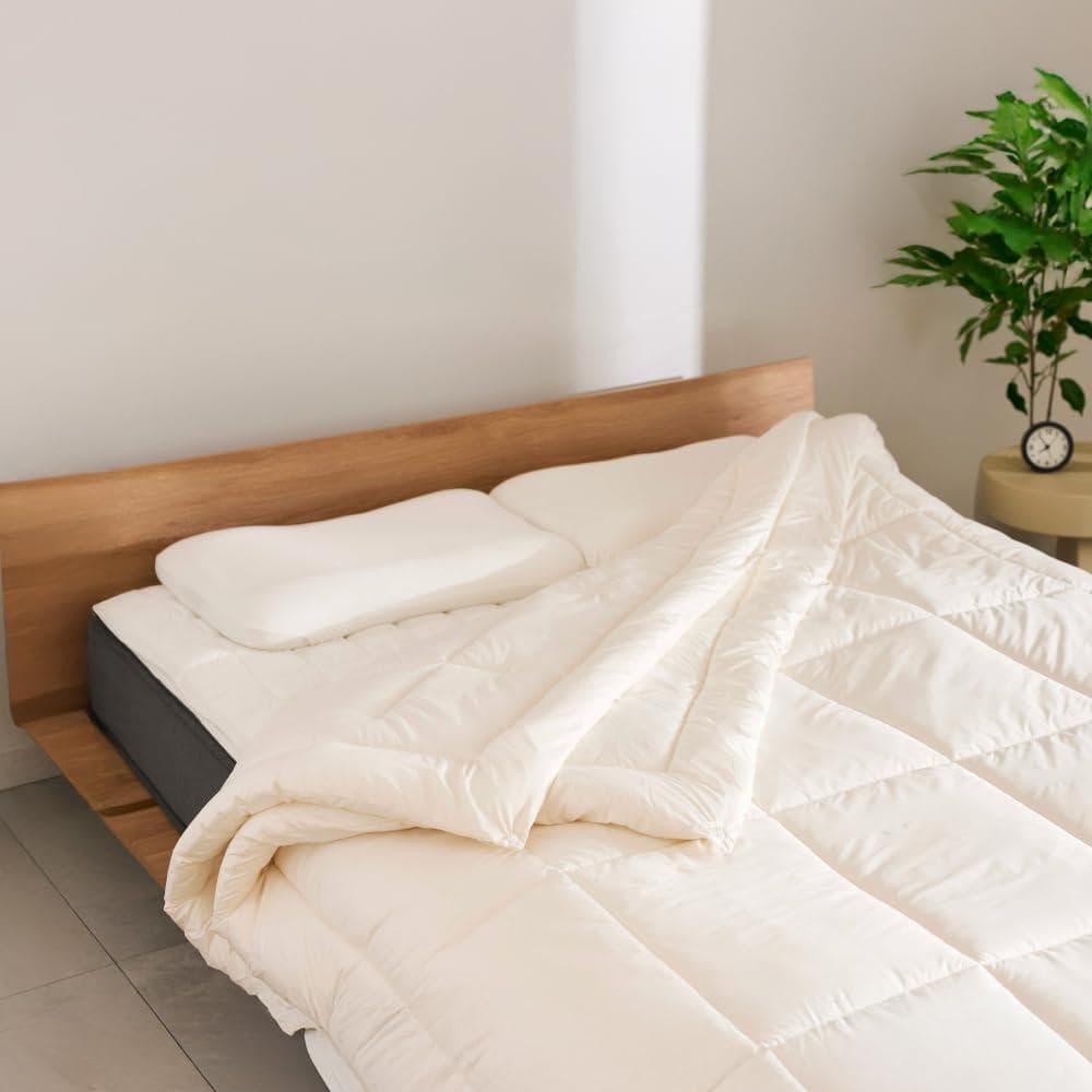 新品 NELL かけ布団 ２枚重ね シングル オールシーズン 丸洗い ダニ防止