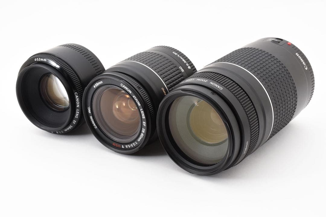 保証付き/Canon EOS80D標準&望遠&単焦点トリプルレンズセット