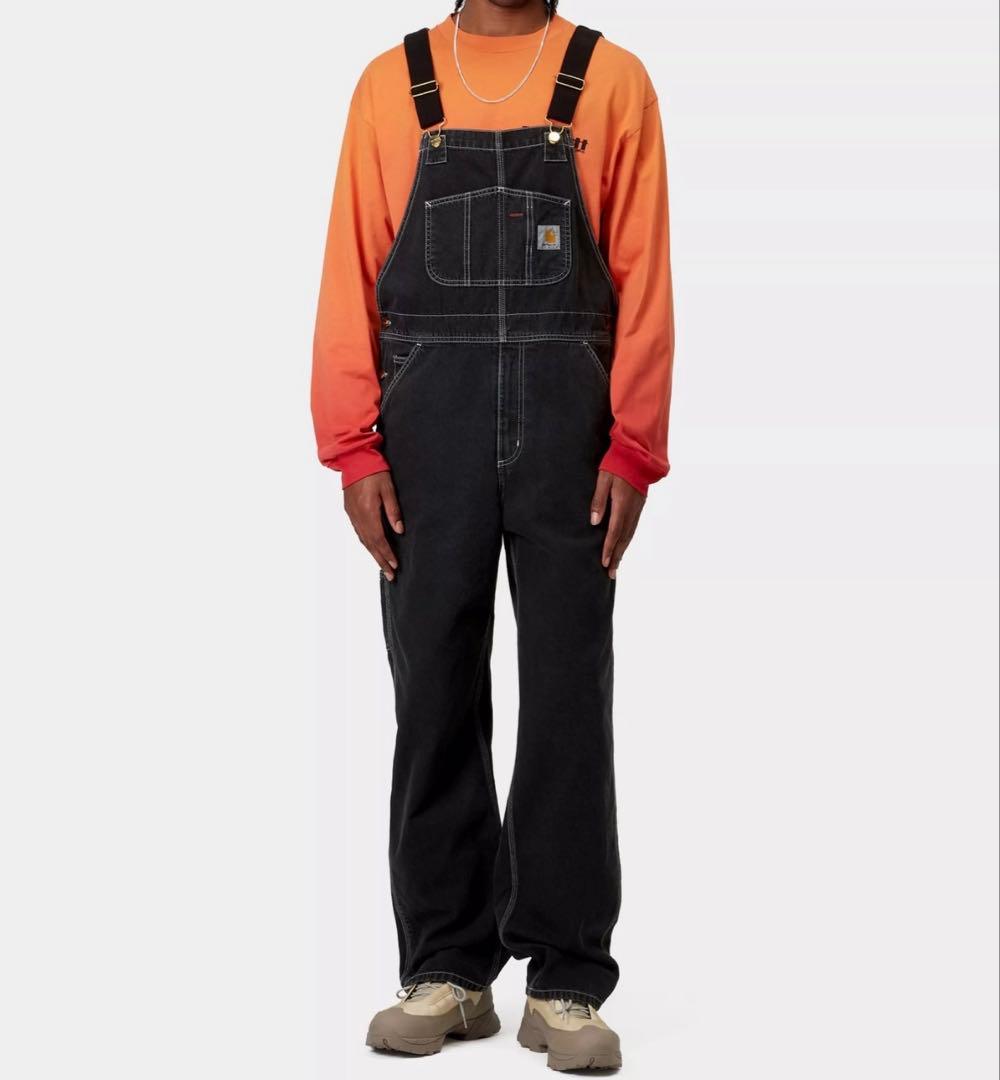 パンツ carhartt BIB OVERALL Black (stone washed