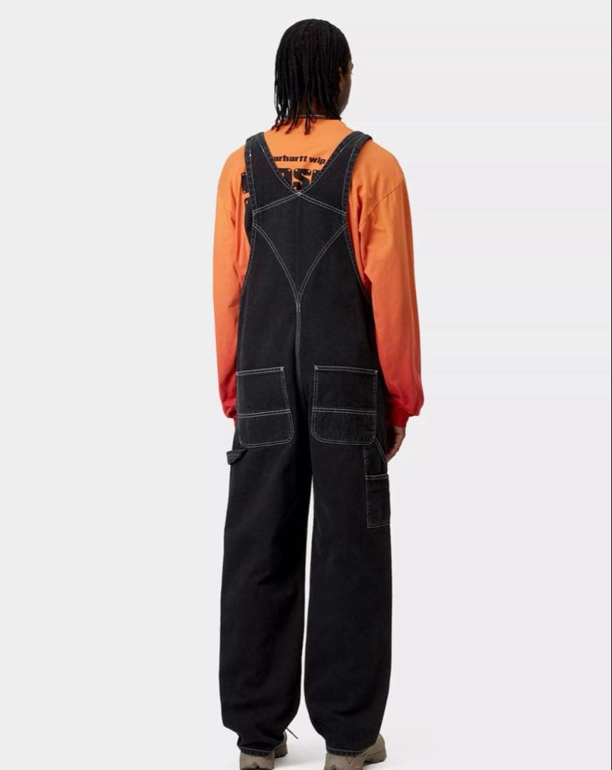 パンツ carhartt BIB OVERALL Black (stone washed