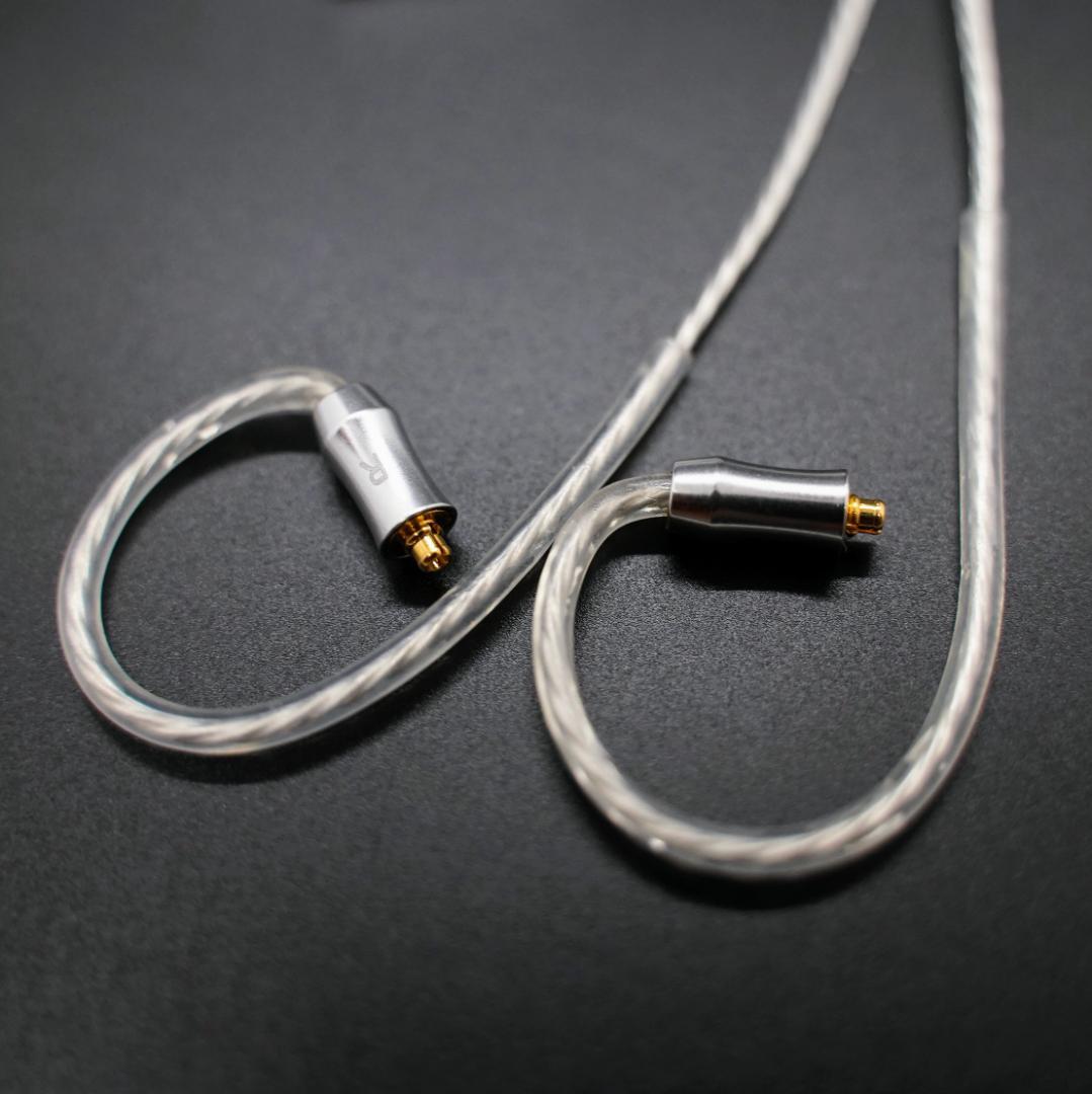 最高峰7N超冷凍製単結晶銅銀メッキ！2コアス仕様リケーブル　MMCX/4.4mm