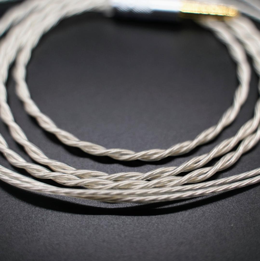 最高峰7N超冷凍製単結晶銅銀メッキ！2コアス仕様リケーブル　MMCX/4.4mm