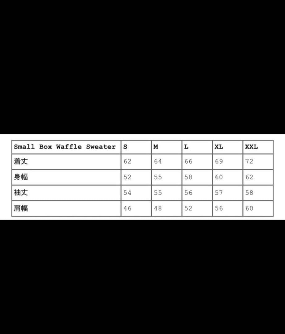 Supreme Small Box Waffle Sweater Mサイズ
