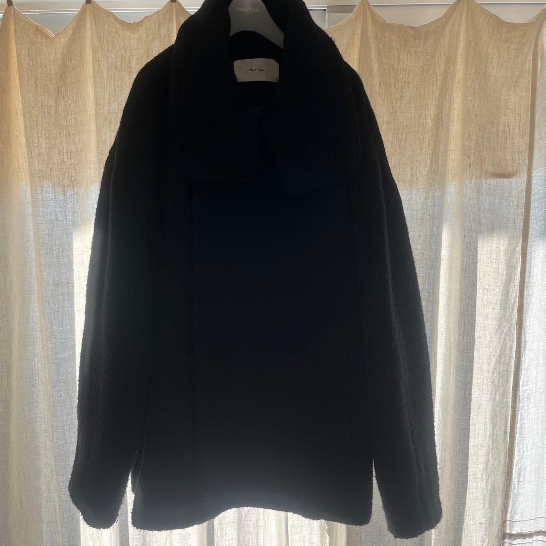 Standcollar Boucle Jacket 38 ブラック