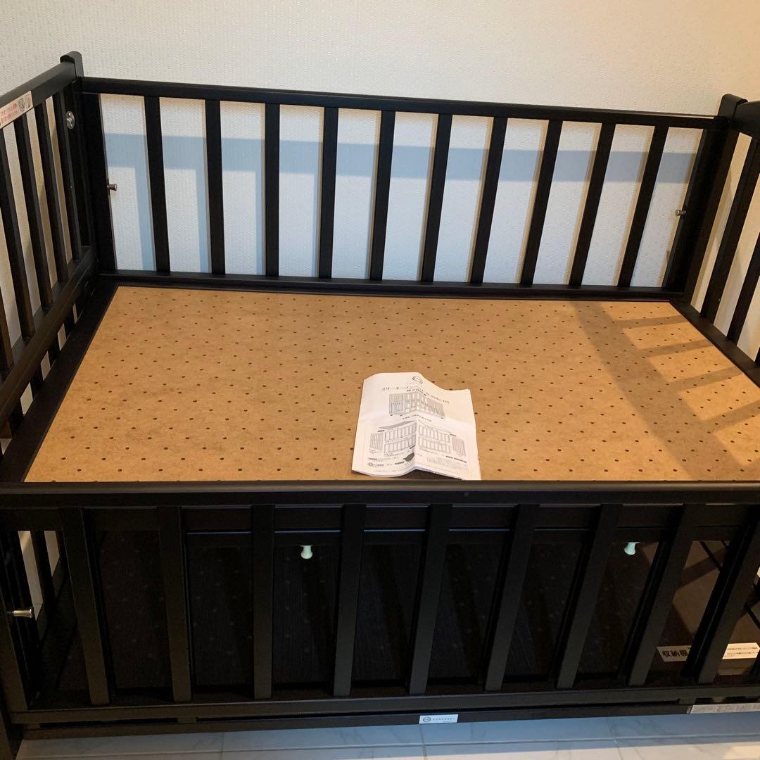 【♡きれい♡】ヤマサキ　ベビーベッド　スリーオープンベッド　b-side DX⭐︎