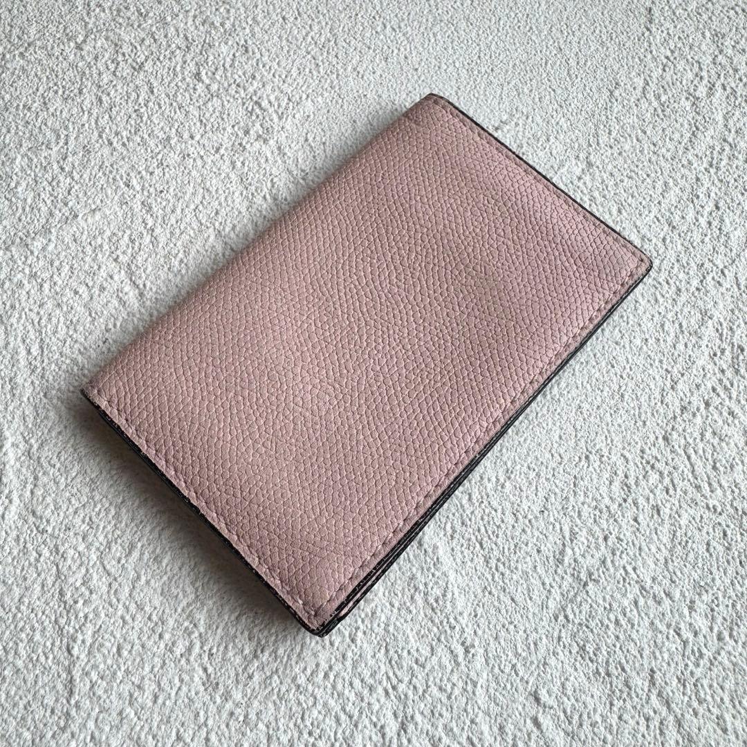 valextraヴァレクストラ 名刺ケース カードケース 財布 チークピンク