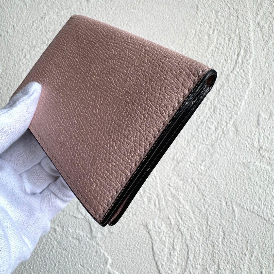 valextraヴァレクストラ 名刺ケース カードケース 財布 チークピンク