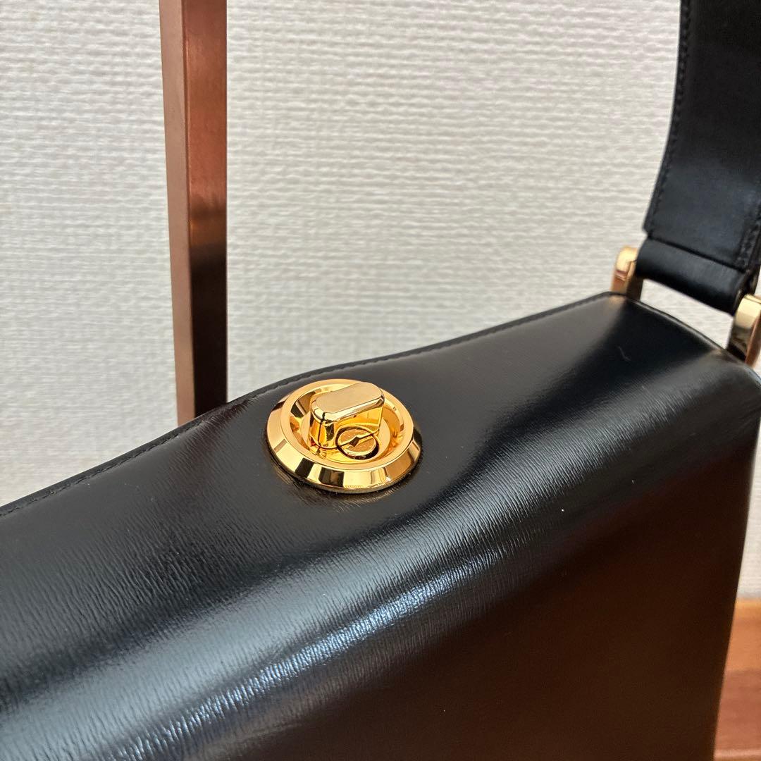 【美品】濱野皮革工藝 hamano 冠婚葬祭　フォーマルバッグ 黒　レザー