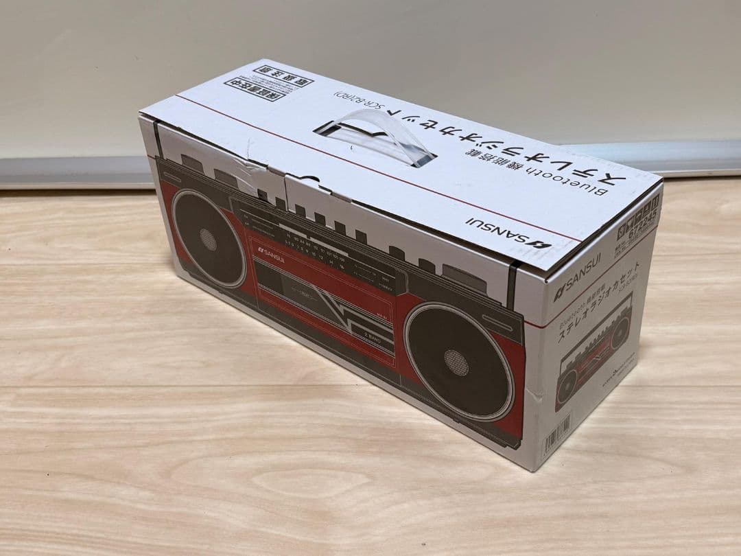 SANSUI SCR-B2(RD) ステレオラジオカセット 新品