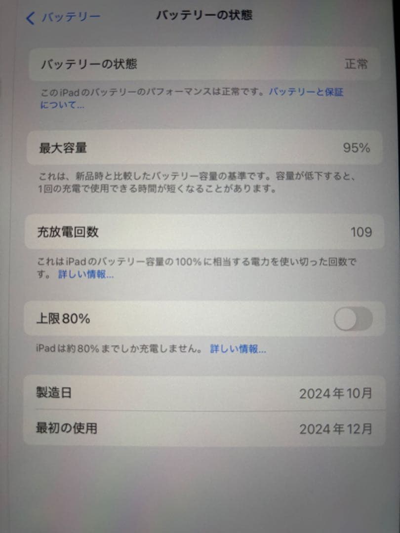 11インチiPad Air(M2) Wi-Fi 256GB blue