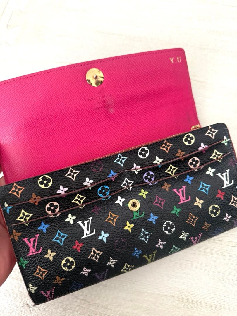 【美品/お値下げ】サラ・ウォレット エンヴェロープ マルチカラー