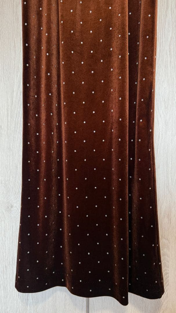 新品タグ付き　acka bijou dot velours dress