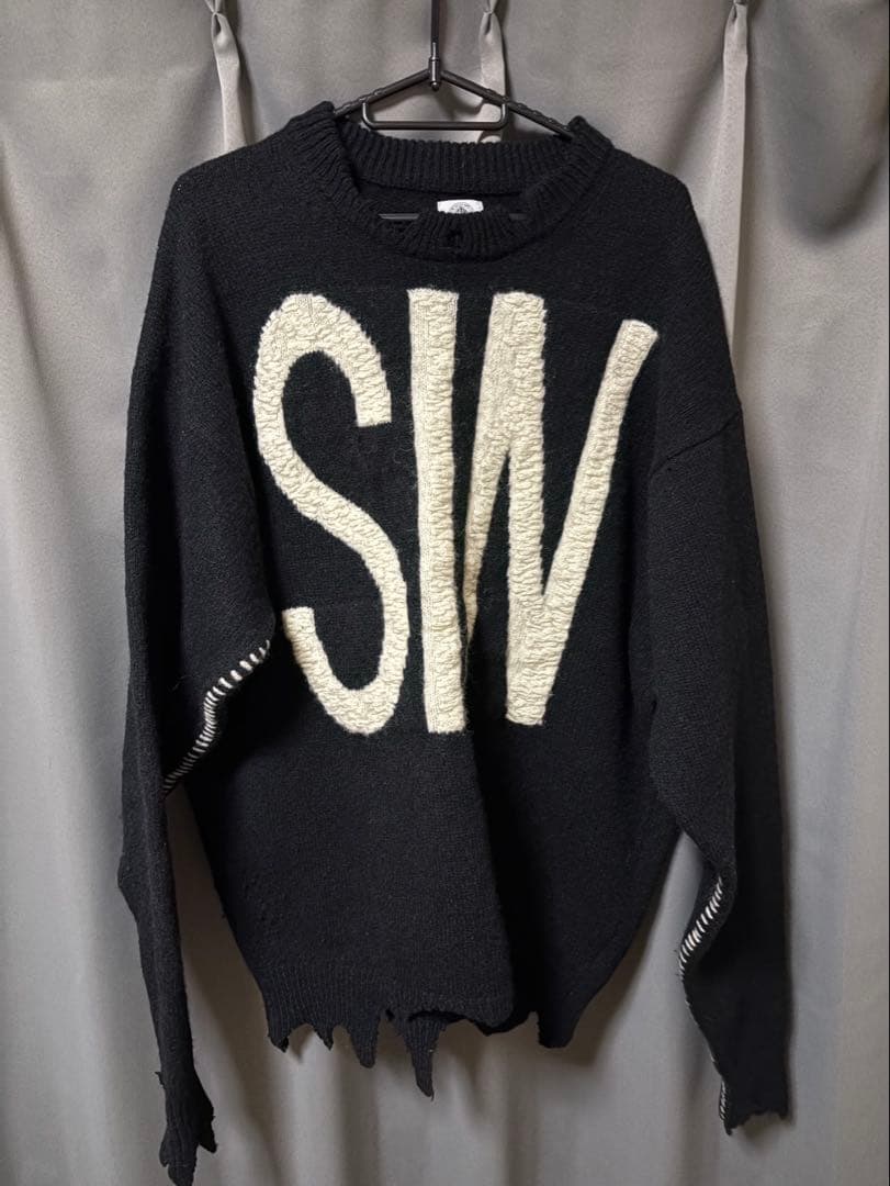 トップス SAINT Mxxxxxx SIN WOOL KNIT SWEATER