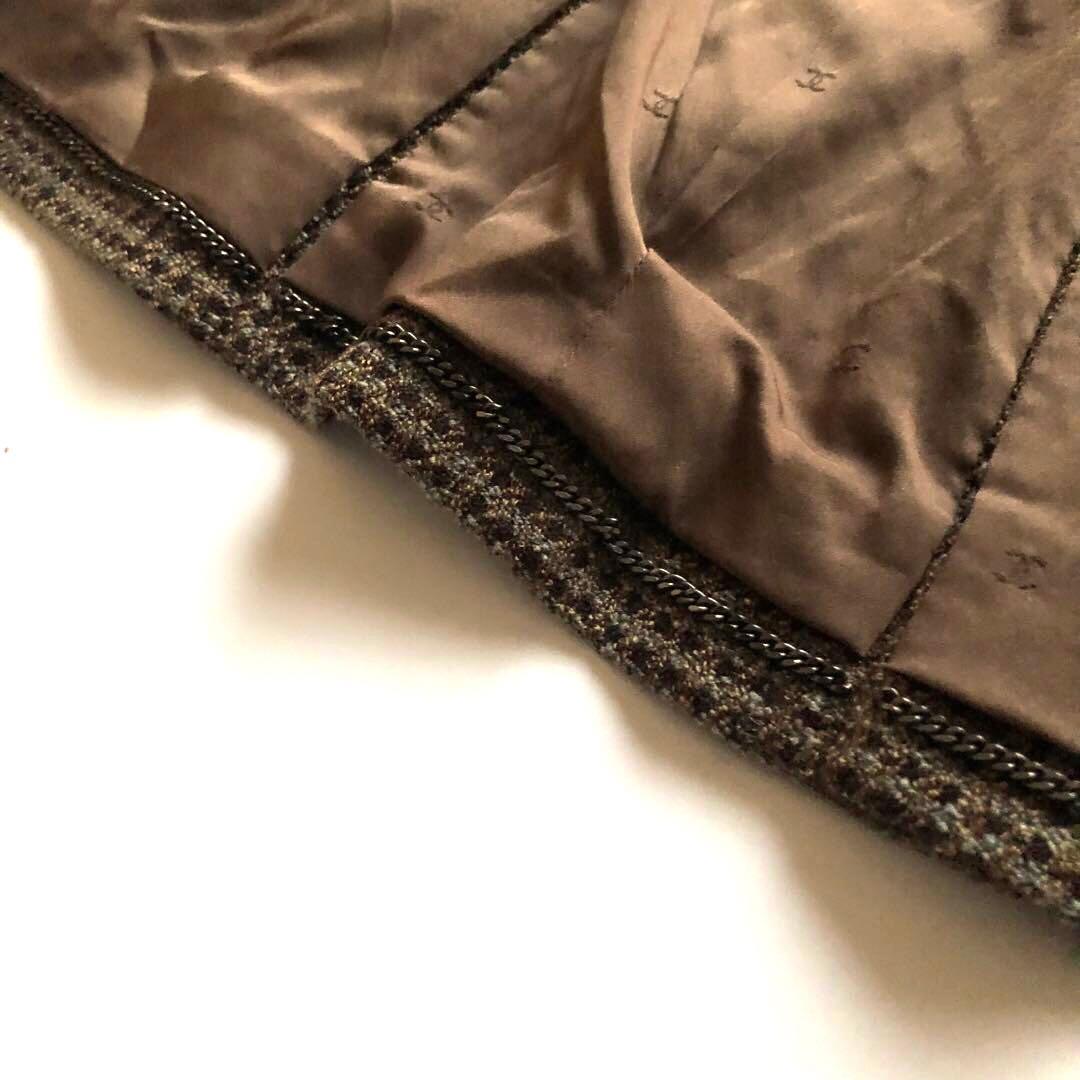 ★美品★シャネル ツイードテーラードジャケット ココマーク メタル フラワー40