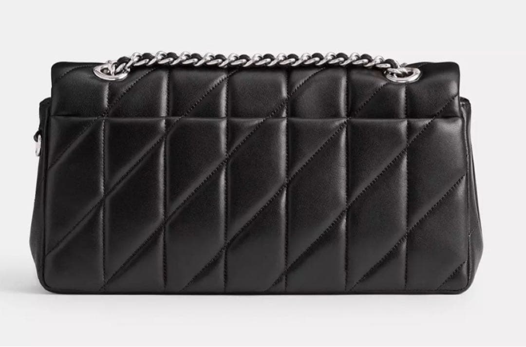 【新品】COACH タビー ショルダー バッグ 26・キルティング　シルバー