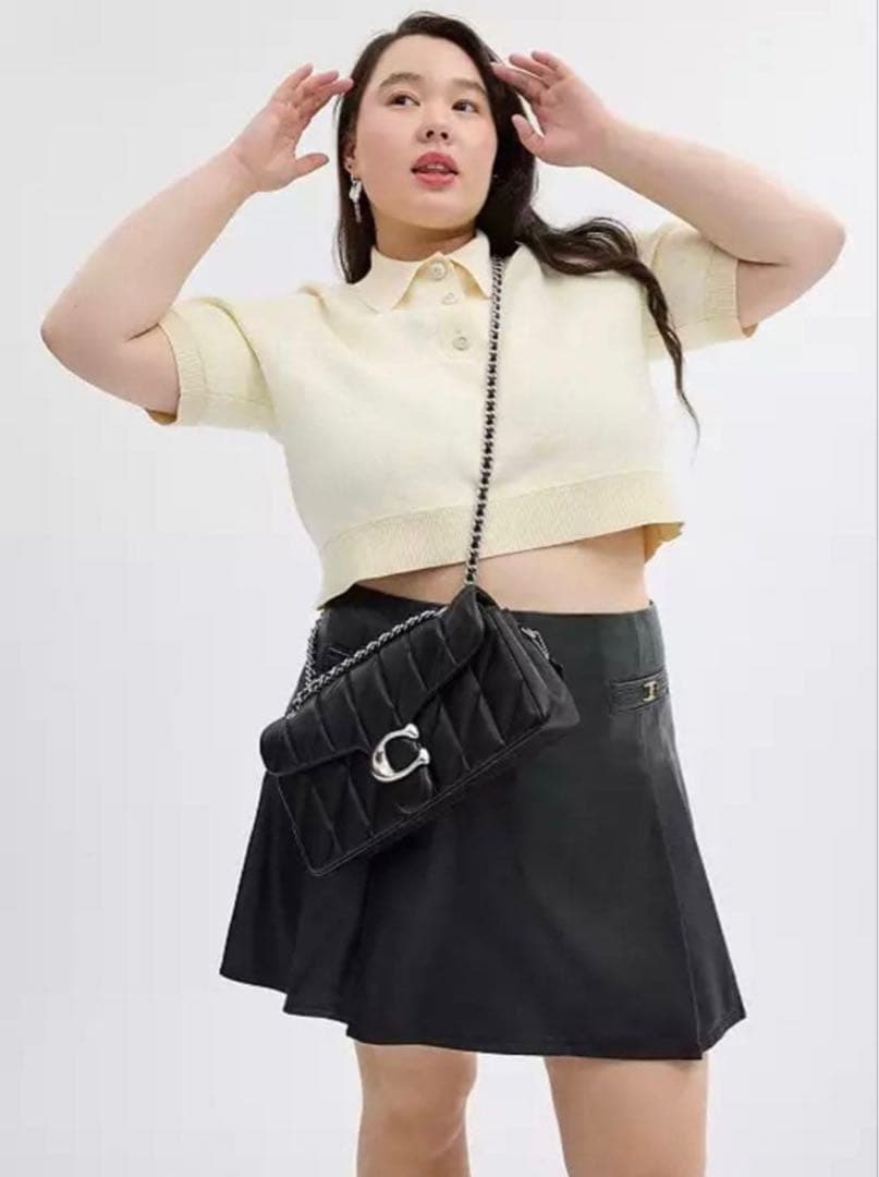 【新品】COACH タビー ショルダー バッグ 26・キルティング　シルバー