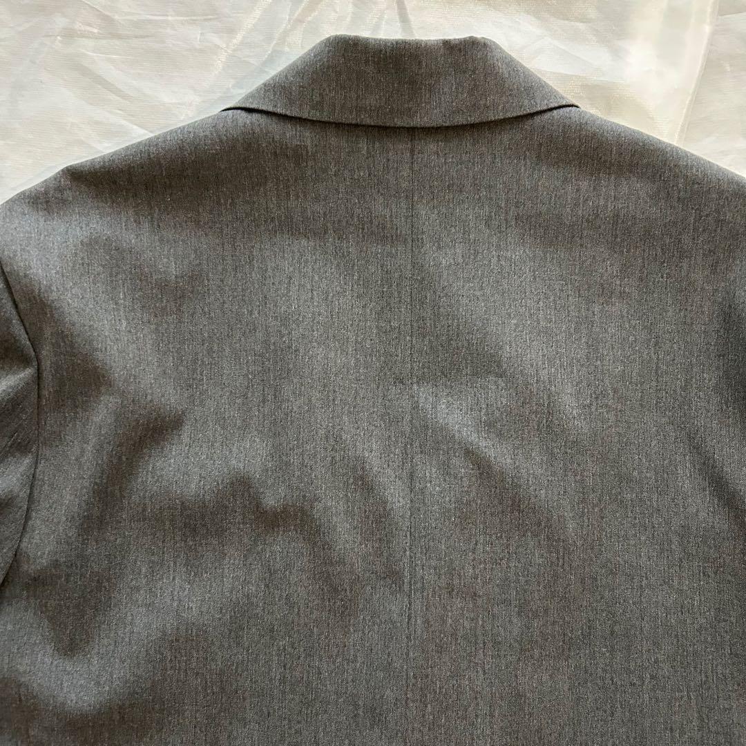 美品【アダムエロペ】ダブルブレスト テーラード オーバー ジャケット グレー38